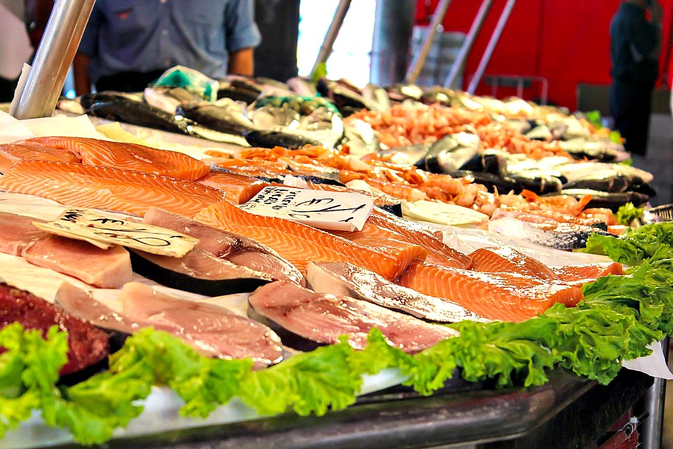 Fish: either at home or at a restaurant