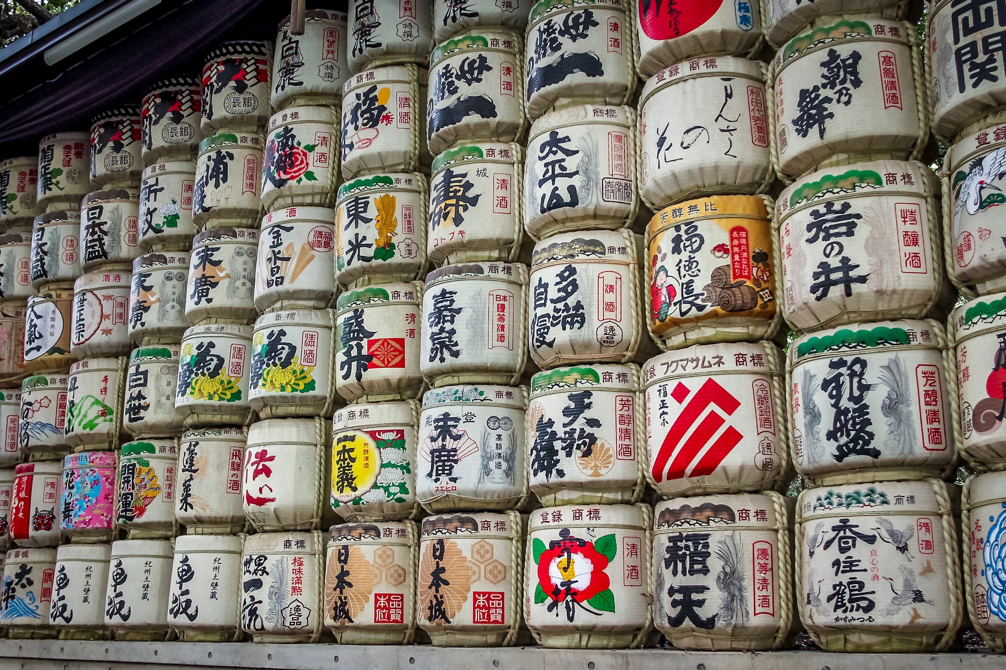 Japanese sake barrels - Tokyo, Japan